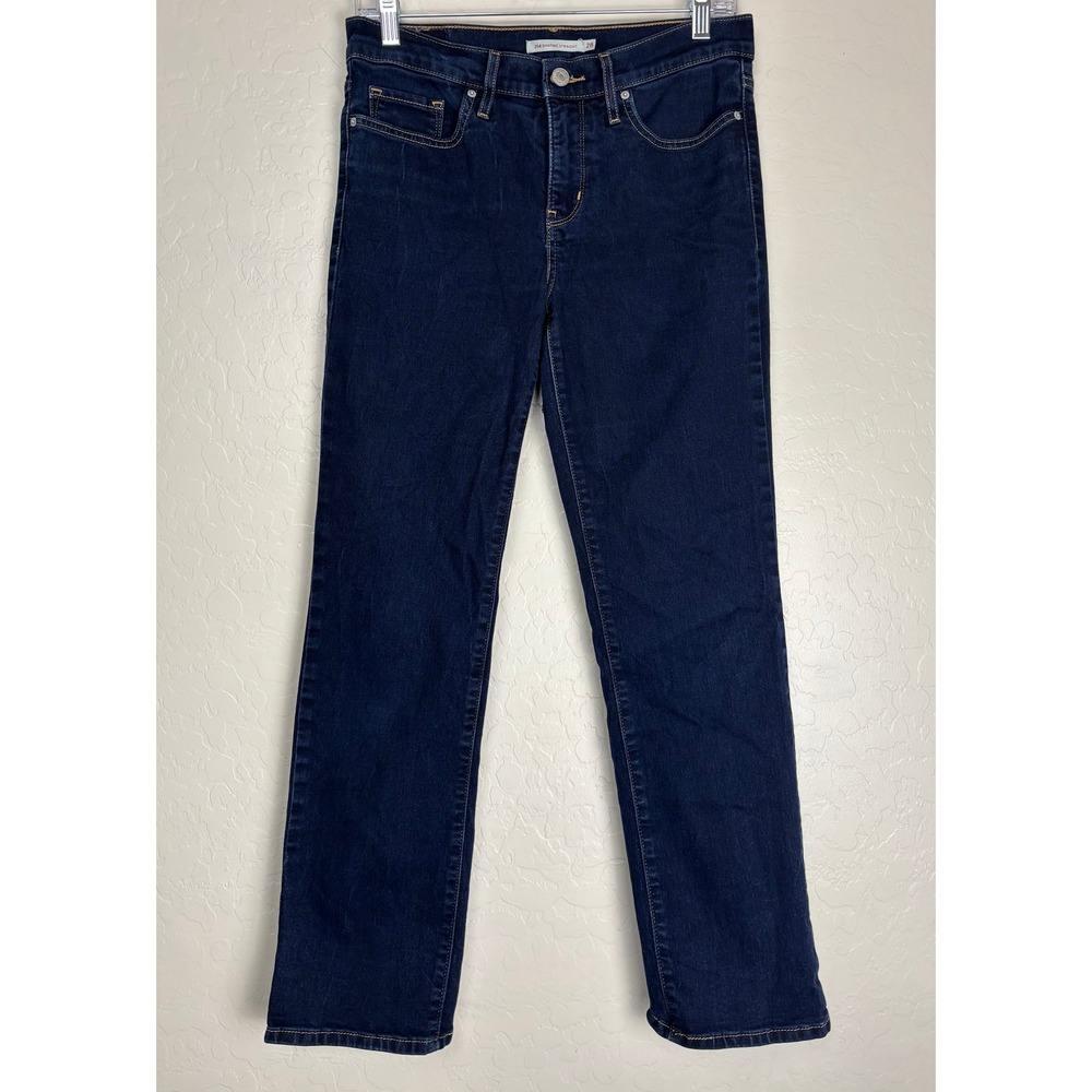 Levis 314 Shaping Straight Jeans Dark Wash Denim W28 L28 2826